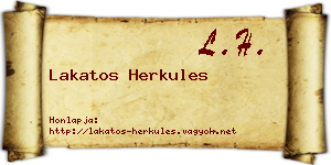 Lakatos Herkules névjegykártya